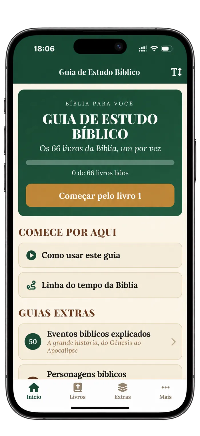O aplicativo do Guia de Estudo Bíblico no celular